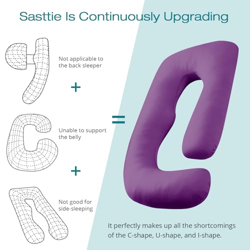 Cooling Pregnancy Pillows for Sleeping, 65'' Full Body Pillow, Purple - color: Purple, size: 65 Inch