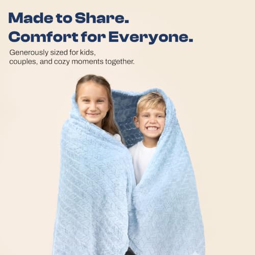 EverSnug Travel Blanket & Pillow 68x42 - Premium Ultra-Soft Microfleece 2 in 1 Compact & Packable Flight Blanket with Soft Bag Pillowcase, Hand Luggage Sleeve and Backpack Clip (Ice Blue) - color: Ice Blue