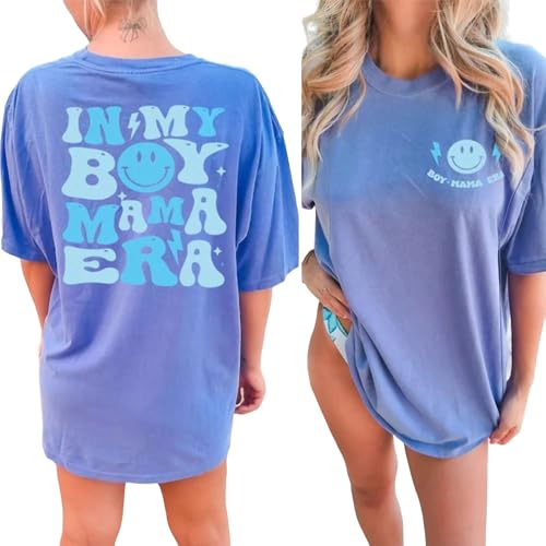 Maternity Nursing Shirt Breastfeeding Top with Zip Nursing T-Shirt Short Sleeve Maternity Clothes Causal - color: Lavender Blue, size: Medium