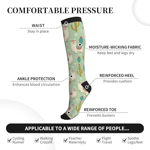 Compression Sock Graduated Knee High Sock for Women Men - color: 23