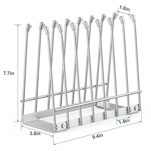 Bag Drying Rack Organizer, Metal Stand for Reusable Ziplock & Silicone Storage Bags, Rustproof Kitchen Dryer,Silver - color: Silver