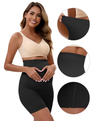 Allegra K Womens Maternity Underwear High Waisted Shaping Briefs Over Bump Pregnancy Belly Support - color: Black, size: Small