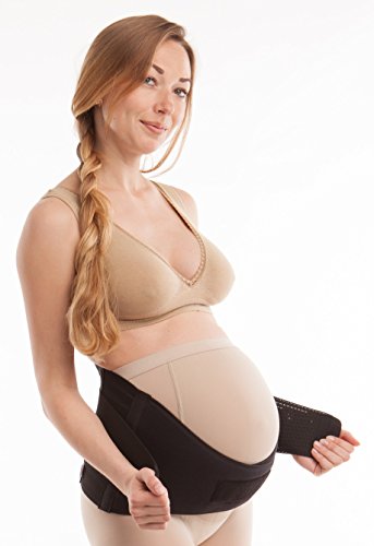 GABRIALLA Pregnancy Belly Band - Strong Support, 8" Wide, Made In USA - color: Black, size: Small (Pack of 1)