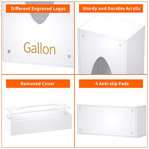 FEMELI Food Bag Storage Organizer Acrylic Kitchen Drawer Baggie Box White - style: 4 count-white