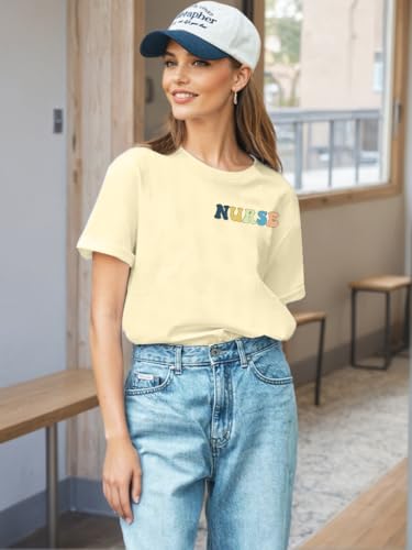 Nurse Shirt Nurse Life Tshirt School Nurse Shirt - color: Beige, size: Large