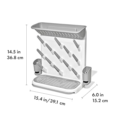 OXO Tot Expandable Baby Bottle Drying Rack, Space-Saving - size: Expandable