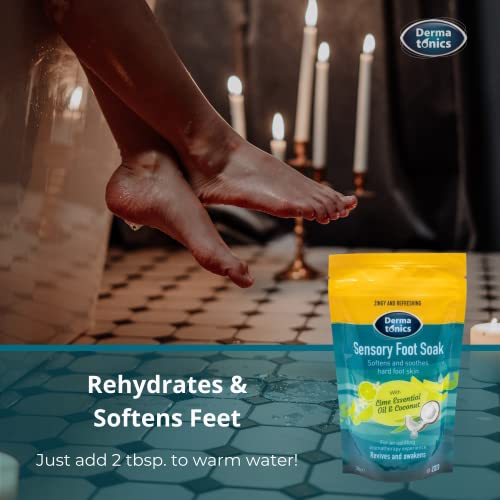Dermatonics Sensory Foot Soak with Lime Oil and Coconut, 350g