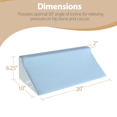 Body Wedge Pillow for Side Sleepers, Positioning Support - color: Blue