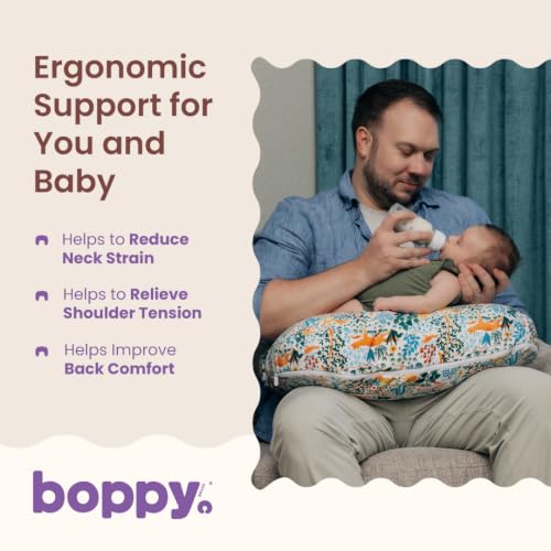 Boppy Nursing Pillow, Safe Ergonomic Breastfeeding & Baby Feeding Support - color: Colorful Forest Animals