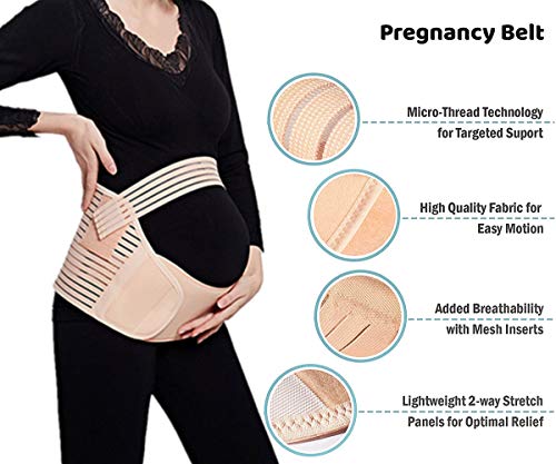 Pregnancy Belly Band 3-in-1 Elastic Maternity Support Reduce Pain - size: X-Large (Pack of 1)