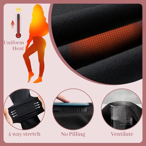 Happy.angel 2 Pack Maternity Fleece Lined Leggings with Pockets for Winter - color: A-black/ Black, size: Medium