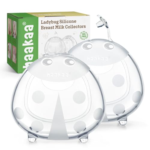 haakaa Ladybug Breast Milk Collector Milk Catchers 2.5oz/75ml,2PCS - size: 2 Count (Pack of 1)