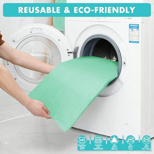 Bunlitent Incontinence Bed Pads, 36"x72", 3 Pack, Washable Underpads, Green - color: Green, size: 36"x72" (3 Packs)