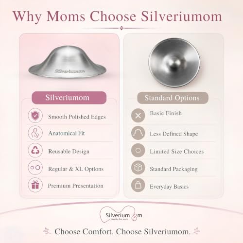 Silveriumom Silver Nursing Cups, Nipple Shields & Covers for Breastfeeding - size: Regular