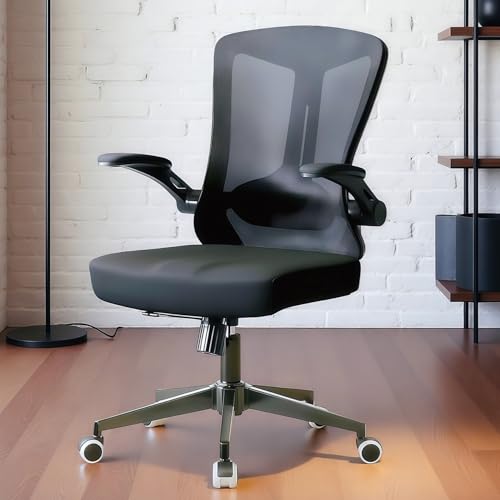 Ergonomic Office Chair - 350LB Comfy Desk Chairs with Lumbar Back Support, Mesh Computer Chairs with Wheels and Arms for Home Office, Study (Black-Without Headrest) - color: 669black-without Headrest