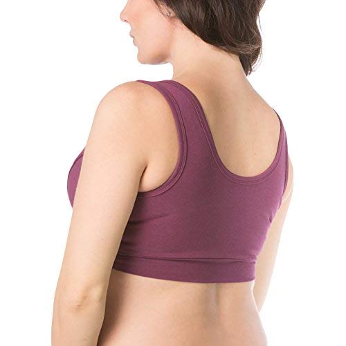Fishers Finery Womens Wireless Maternity Nursing Bra; Nursing Pad Set Option - color: Wine, size: X-Small