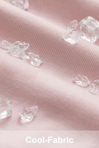OUGES Women's Lyocell Cool Fabric Maternity Dress Ruched Pregnancy Clothes Summer Casual Dresses 2026 - color: Pink, size: Small