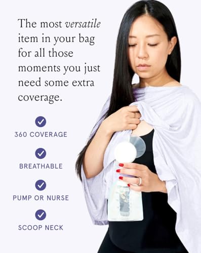 Bodily Everything Nursing Cover, Breathable Breastfeeding Blanket for Women - color: Lavender Haze