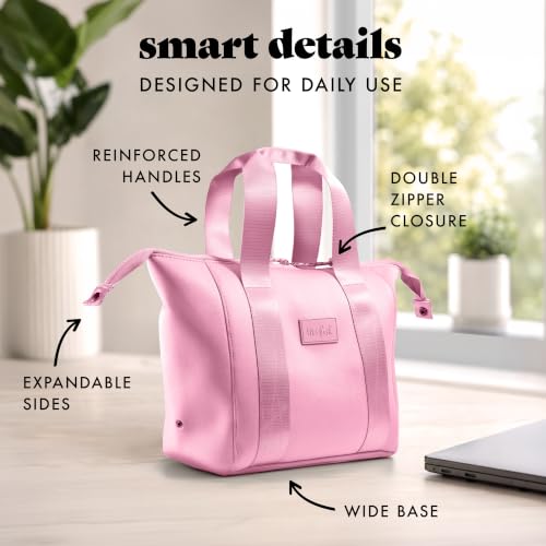 Fit & Fresh Remi Neoprene Lunch Bag for Women w/Ice Pack & Containers - color: Pink, size: One Size