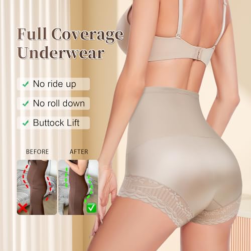 Women Shapewear Tummy Control Underwear High Waisted Girdle Body Shaper Postpartum Compression Panties - size: X-Large