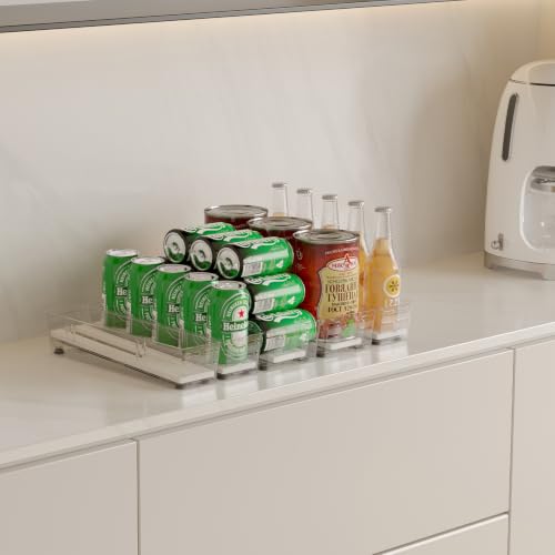 5Pack Self Pushing Drink Organizer for Fridge,Expandable Soda Can Organizer - size: 5Pack