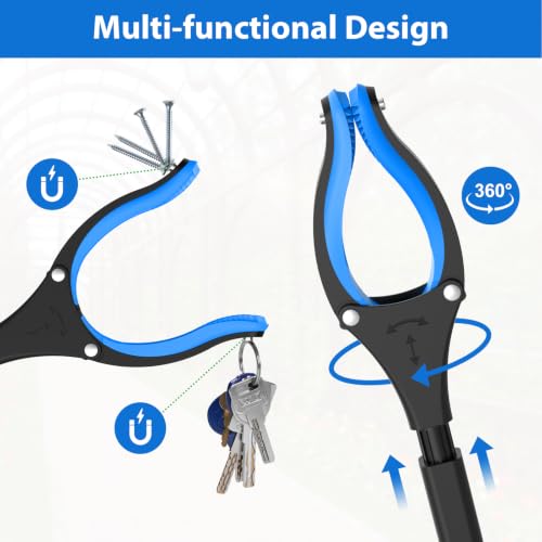 52 Inch Extra Long Grabber Reacher Tool, 2 Pack for Seniors - size: 52-Inch (Pack of 2)