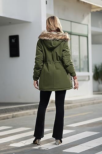 Maacie Maternity Winter Coat Baby Wearing Jacket 3 In 1 Outerwear - color: Army Green, size: X-Large
