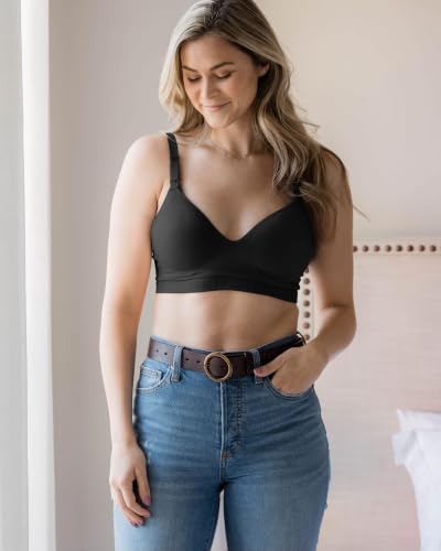 Kindred Bravely Sublime Contour Hands Free Pumping & Nursing Bra, Wireless - color: Black, size: X-Large-XX-Large