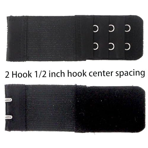 SAMGU Women's Bra Extenders 2 Hook / 3 Hook Comfortable Stretchy Bra Extension Strap - color: 3 Pieces 2 Hook Bra Extenders 1/2 Inch Spacing