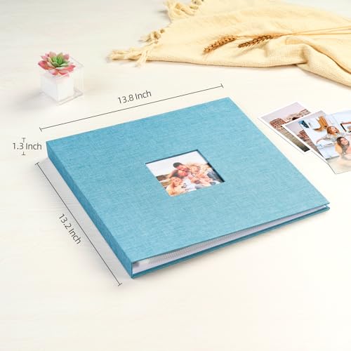 Mublalbum 12x12 Inch 3 Ring DIY Scrapbook Photo Album 40 Pages, Blue - color: Blue, size: 12x12 Inch 40 Pages