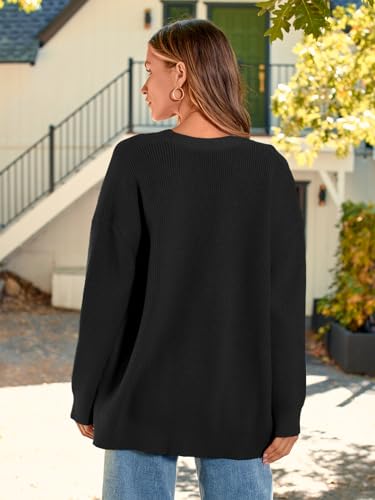LILLUSORY Women's Oversized Fall Cardigan Sweater Chunky Jackets 2026 - color: Black, size: Medium