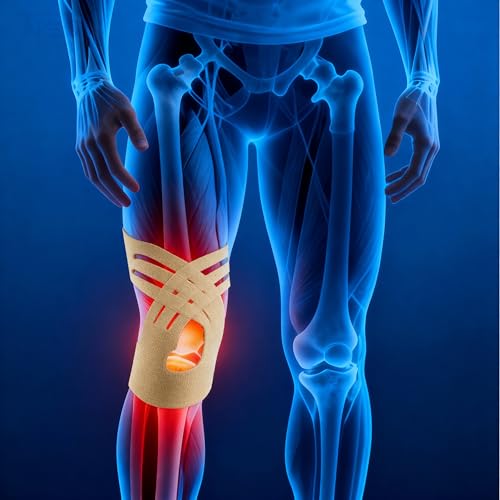 Precut Kinesiology Tape for Knees, Upgraded, 10 Pcs, Beige - color: Beige, size: 10 Pcs