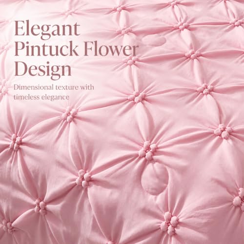 Amélie Home Elegant Pintuck Cooling Comforter Twin Size, Blush Pink - color: Blush Pink, size: Twin/Twin XL (68''x90'')