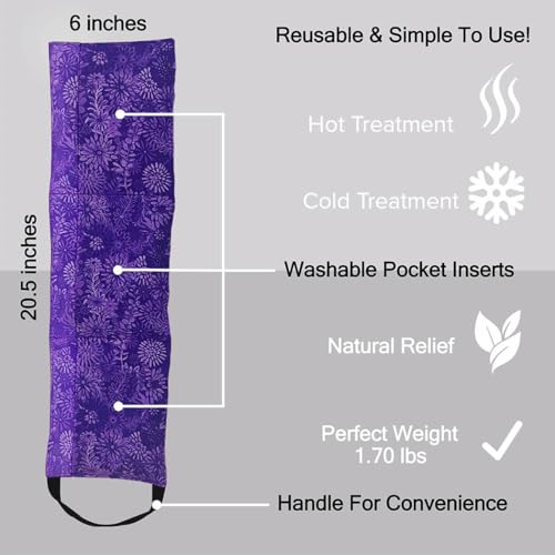 Hot Pockets Microwaveable Hot & Cold Heating Pad 3 Pockets Style for Neck, Shoulder, Elbow, Knee, Stomach & Lower Back – Reusable & Washable for Comfort & Relaxation - Spring Flowers - style: Spring Flowers