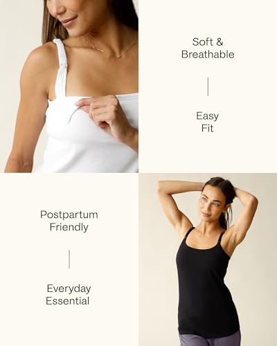 Kindred Bravely Cotton Maternity & Nursing Cami, Amazon Exclusive, 2pk - size: Small