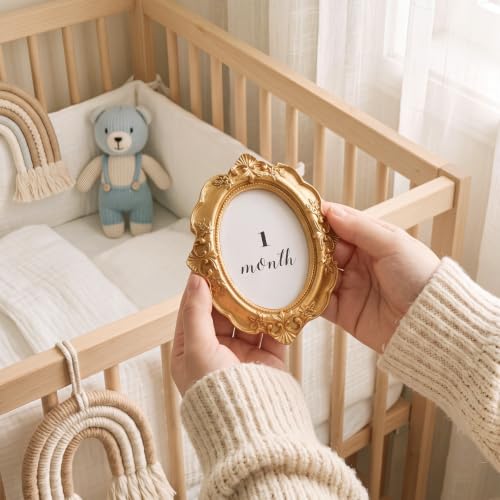 Novabright Baby Monthly Milestone Photo Frame Set, Ornate Oval - style: Ornate Oval