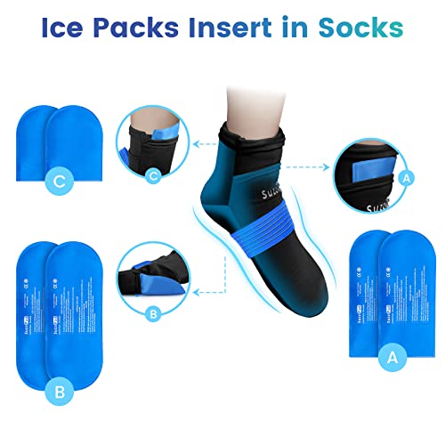 SuzziPad Replacement Ice Gel Packs for Cold Therapy(10-Piece Set), Blue, L - size: L, style: Ice Pack Only