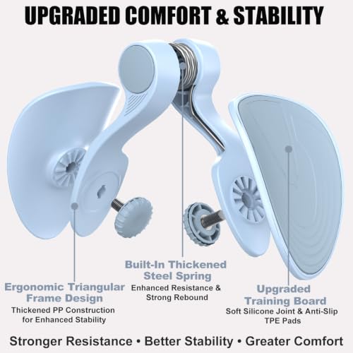 Pelvic Floor Exercise Devices 35lb Resistance Kegel Thigh Trainer with Band - color: Blue