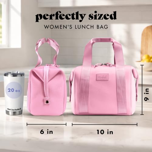 Fit & Fresh Remi Neoprene Lunch Bag for Women w/Ice Pack & Containers - color: Pink, size: One Size