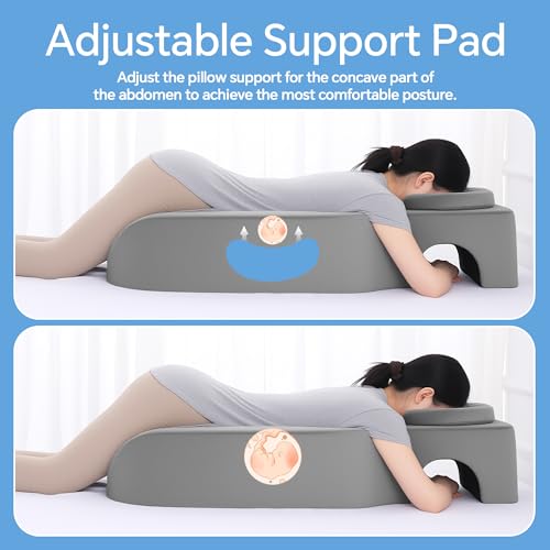 BALAPET Memory Foam Pregnancy Massage Pillow, Supportive Full Body for Maternity with Adjustable Headrest and Abdominal Support Pillow, Maternity Massage Cushion with Supportive for Comfortable Rest