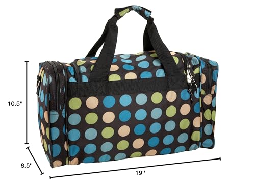 Rockland 19" Polyester Duffel Bag, Multi Blue Dot - color: Multi Blue, size: 19"