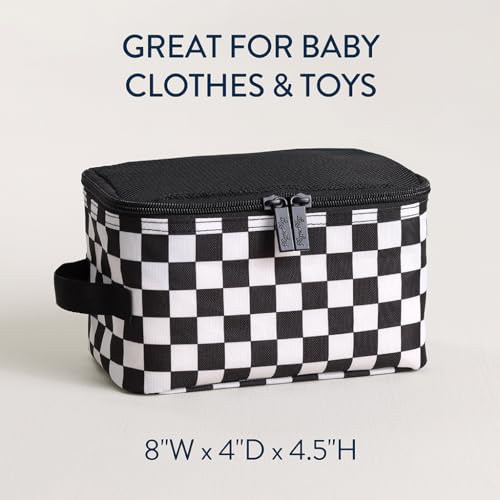 Itzy Ritzy Packing Cubes for Travel, Set of 3 (Black & White Checkerboard) - color: Black & White Checkerboard