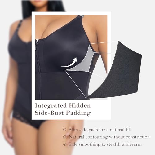 YIANNA Fajas Colombianas Moldeadoras Postpartum Shapewear Tummy Control - color: Black, size: Large