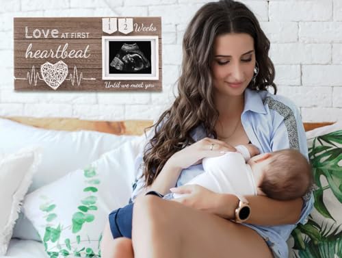 Garybank Pregnant Mom Gifts, Ultrasound Picture Frame with Weekly Countdown - color: Dark
