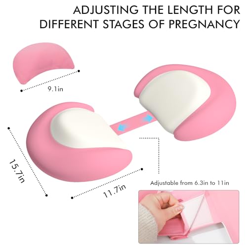 Pregnancy Pillows for Sleeping, Memory Foam Cooling Maternity Wedge Pillow - color: Pink