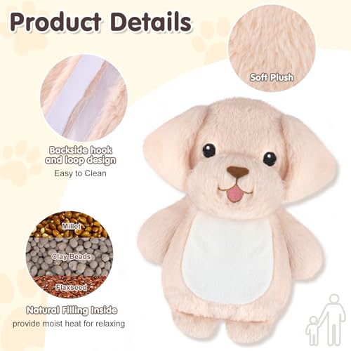 SuzziPad Golden Retriever Microwave Heating Pad Plush, 6.3" X 10.6", 1.5 Lb - style: Golden Retriever