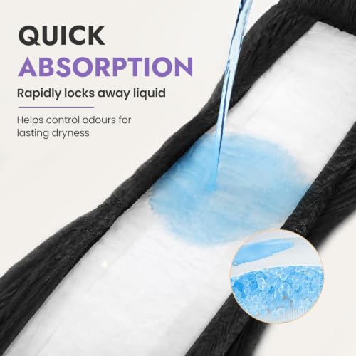 MOLLIS Disposable Period Underwear, Postpartum Panties, XXL, Black, 16Ct - size: XXlarge(16 Count)