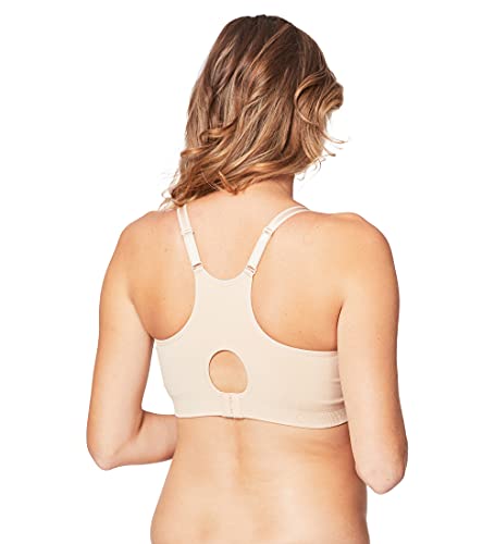 Cake Maternity Cotton Candy Wirefree Nursing Bra for Breastfeeding, Seamless Maternity Sleep Bra - color: Nude, size: X-Large