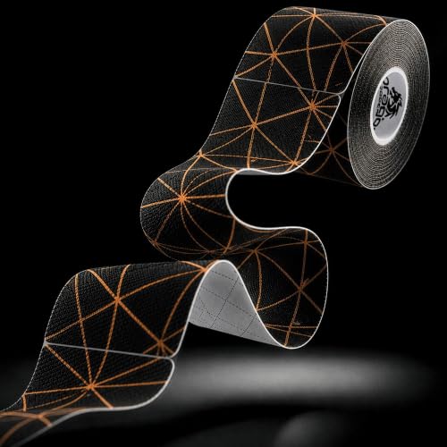 Dragon Tape Copper Infused Kinesiology Tape, Black, Double Roll - color: Black, size: Double Roll