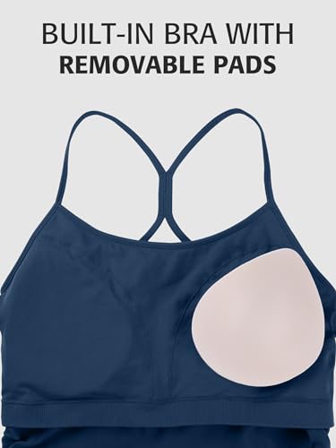 ATTRACO Women's Maternity Tank Tops with Built in Bra Pregnancy Tank - color: Navy, size: X-Large